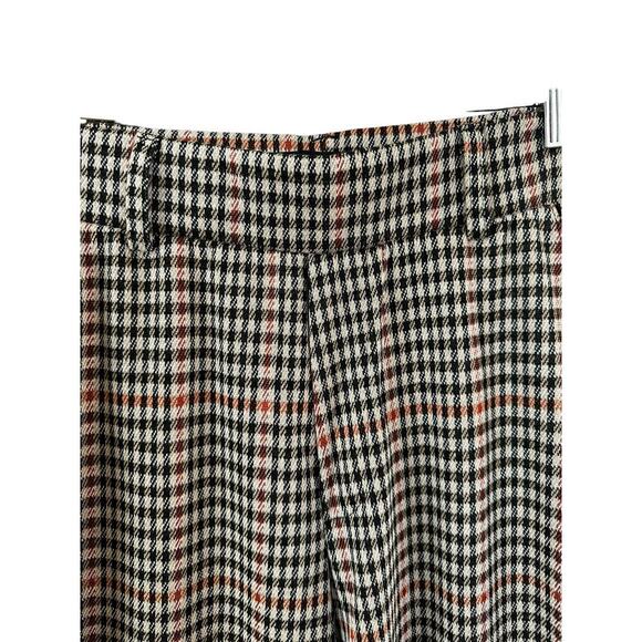 Fashion Nova Houndstooth Black, Tan & Red Wide Leg Pant - Size small - Picture 3 of 5